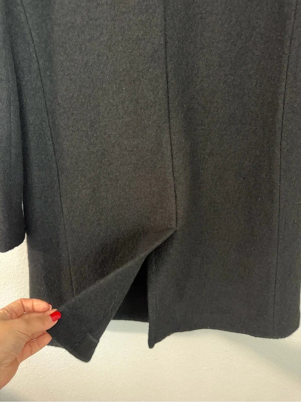 J.Crew Petite Car Coat Italian Boiled Wool Black 100% Wool 6P